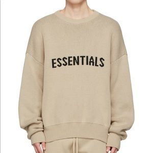 Essentials Beige Knit Pullover - Size Small